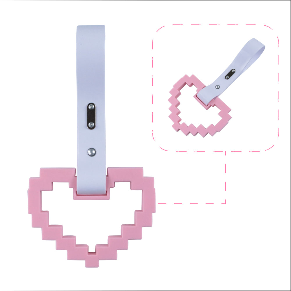 Brand New Minecraft Heart Pink Handle JDM TSURIKAWA Ring Subway Train Bus Handle Strap Charm Drift