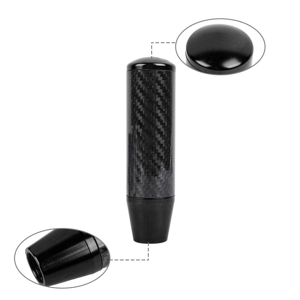 Brand New Universal Momo Black Carbon Fiber Manual Gear Stick Shift Knob Lever Shifter 13cm