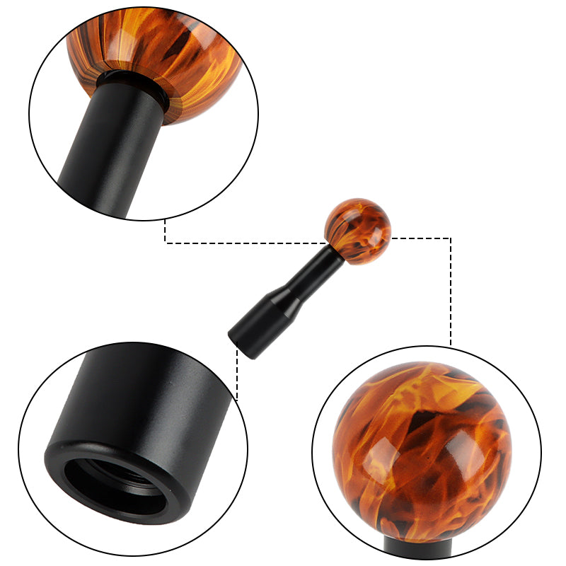 Brand New Universal Fireball Manual Gear Stick Shift Knob M8 M10 M12 & Black Shifter Extender Extension