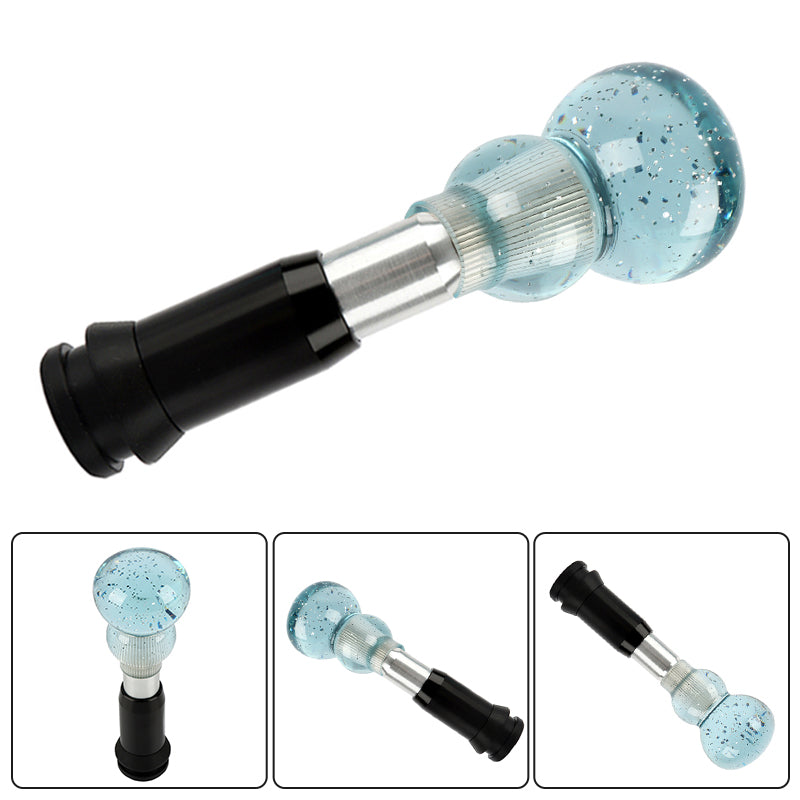 Brand New JDM Blue Glitter Gourd Shape Crystal Automatic Gear Shift Knob Lever Shifter