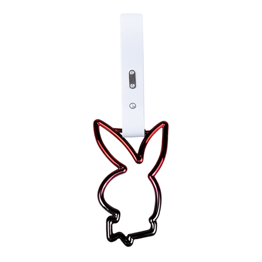 Brand New Playboy Bunny Shaped Rainbow JDM TSURIKAWA Subway Bus White Handle Strap Charm Drift