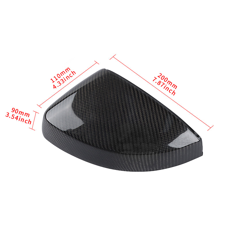 Brand New Audi RS3 2017-2021 Real Carbon Fiber Side View Mirror Cover Replacement Caps Fits Without Lane Assist