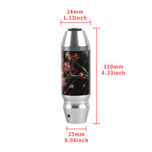 Load image into Gallery viewer, Brand New Universal Sakura Flowers Real Carbon Fiber Silver Aluminum Automatic Transmission Racing Gear Shift Knob