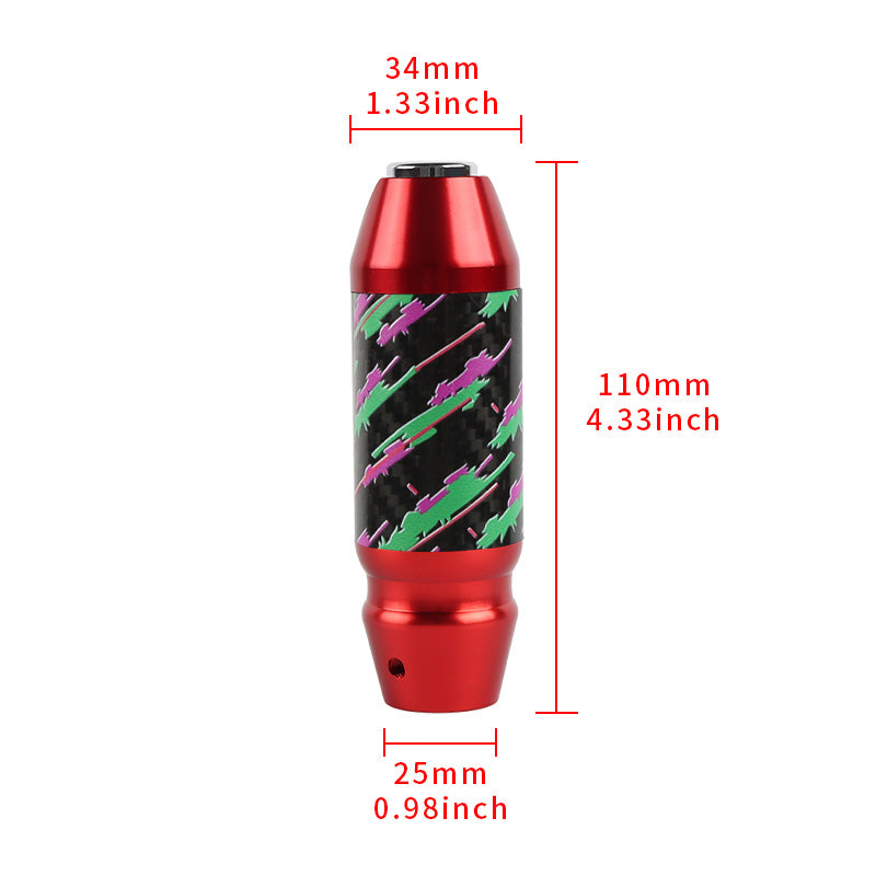 Brand New Universal HKS Real Carbon Fiber Red Aluminum Automatic Transmission Racing Gear Shift Knob