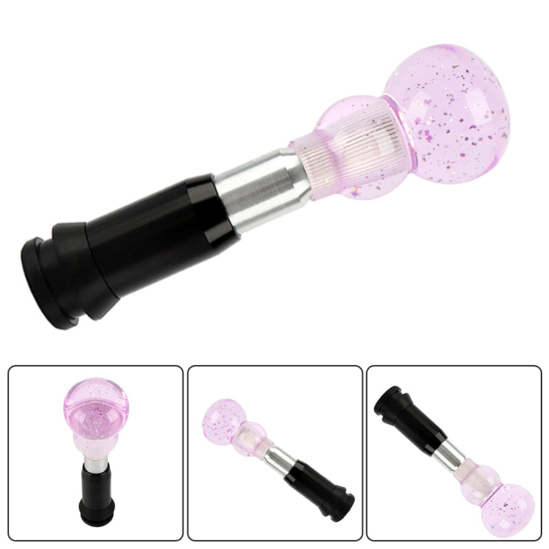 Brand New JDM Purple Glitter Gourd Shape Crystal Automatic Gear Shift Knob Lever Shifter