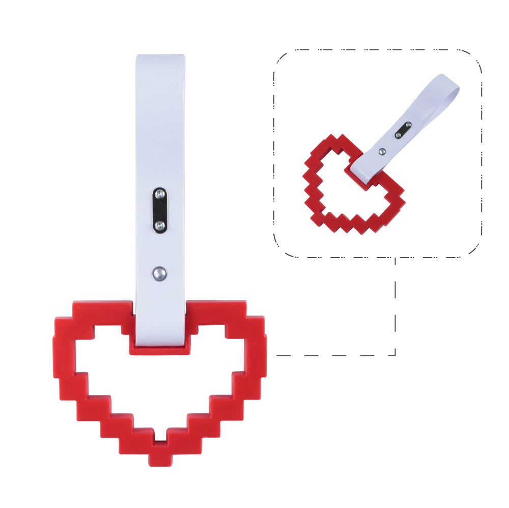 Brand New Minecraft Heart Red Handle JDM TSURIKAWA Ring Subway Train Bus Handle Strap Charm Drift