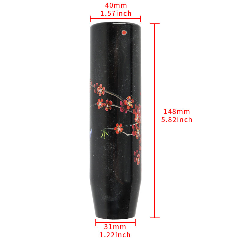 Brand New 15CM Universal Sakura Flower Pearl Black Manual Gear Stick Shift Knob Lever Shifter M12 M10 M8