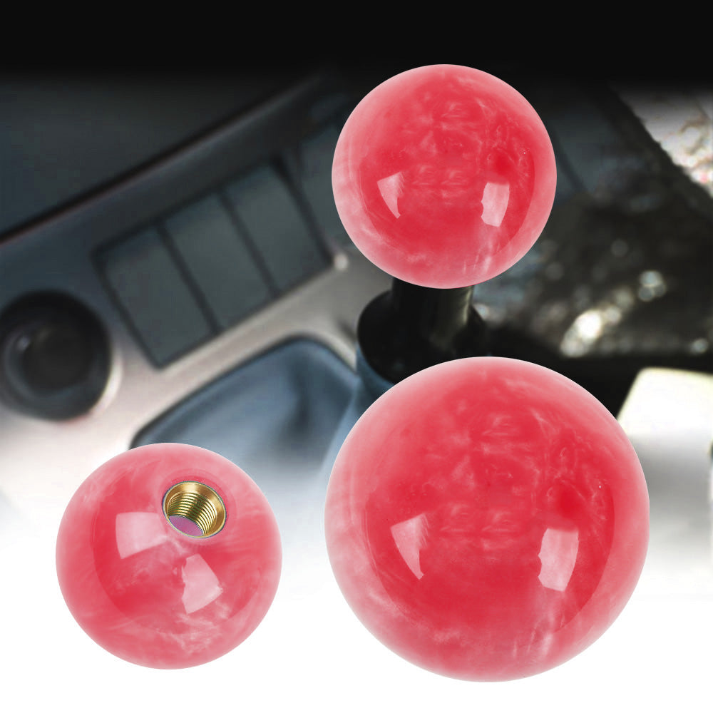 Brand New Universal Pearl Red Round Ball Shift Knob Car Gear MT Manual Shifter M8 M10 M12