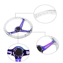 Load image into Gallery viewer, Brand New Universal 6-Hole 350mm Deep Dish Vip Clear Crystal Bubble Neo Spoke Steering Wheel