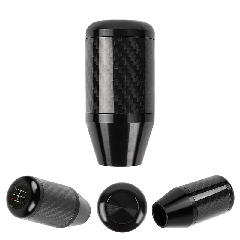 Brand New Universal 5 SPEED Black Real Carbon Fiber Racing Gear Stick Shift Knob For MT Manual M12 M10 M8