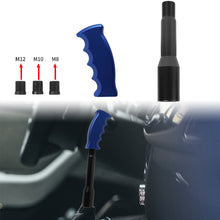 Load image into Gallery viewer, Brand New Universal Blue Aluminum Slotted Pistol Grip Handle Manuel Gear Stick Shift Knob M8 M10 M12 &amp; Black Shifter Extender Extension