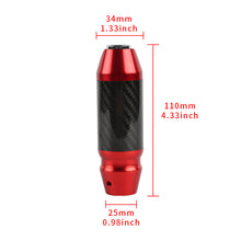 Load image into Gallery viewer, Brand New Universal Real Carbon Fiber Red Aluminum Automatic Transmission Racing Gear Shift Knob