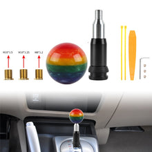 Load image into Gallery viewer, Brand New Jdm Universal Rainbow Multicolor Round Ball Automatic Shift Knob Shifter