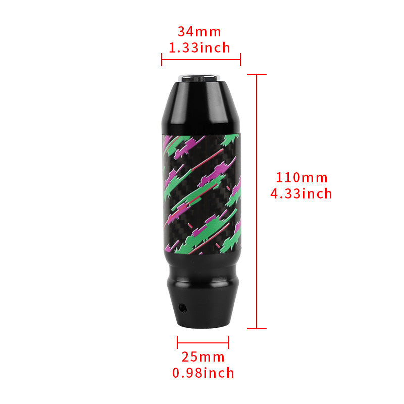 Brand New Universal HKS Real Carbon Fiber Black Aluminum Automatic Transmission Racing Gear Shift Knob