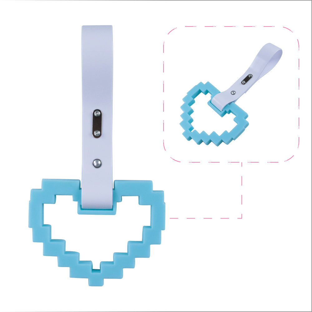 Brand New Minecraft Heart Teal Handle JDM TSURIKAWA Ring Subway Train Bus Handle Strap Charm Drift