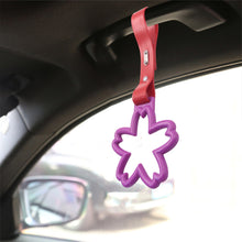 Load image into Gallery viewer, Brand New Flower Purple JDM TSURIKAWA Ring Subway Train Bus Red Handle Strap Charm Drift