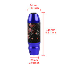 Load image into Gallery viewer, Brand New Universal Sakura Flowers Real Carbon Fiber Blue Aluminum Automatic Transmission Racing Gear Shift Knob