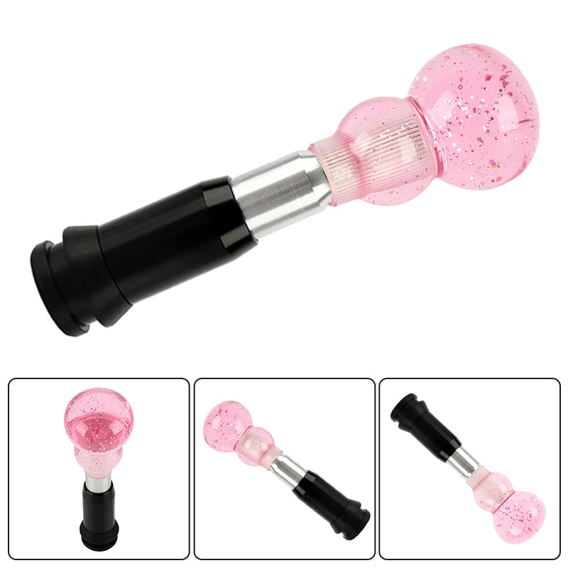 Brand New JDM Pink Glitter Gourd Shape Crystal Automatic Gear Shift Knob Lever Shifter