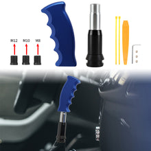 Load image into Gallery viewer, Brand New JDM Blue Aluminum Slotted Pistol Grip Handle Automatic Gear Shift Knob Shifter