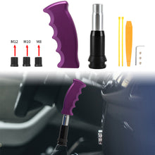 Load image into Gallery viewer, Brand New JDM Purple Aluminum Slotted Pistol Grip Handle Automatic Gear Shift Knob Shifter