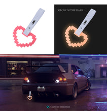 Load image into Gallery viewer, Brand New Minecraft Heart Pink (Glows in the Dark) JDM TSURIKAWA Ring Subway Train Bus White Handle Strap Charm Drift