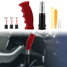 Load image into Gallery viewer, Brand New JDM Red Aluminum Slotted Pistol Grip Handle Automatic Gear Shift Knob Shifter