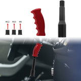 Brand New Universal Red Aluminum Slotted Pistol Grip Handle Manuel Gear Stick Shift Knob M8 M10 M12 & Black Shifter Extender Extension