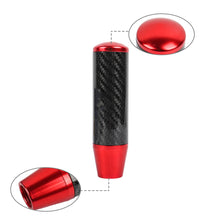 Load image into Gallery viewer, Brand New Universal Red Carbon Fiber Manual Gear Stick Shift Knob Lever Shifter 13cm