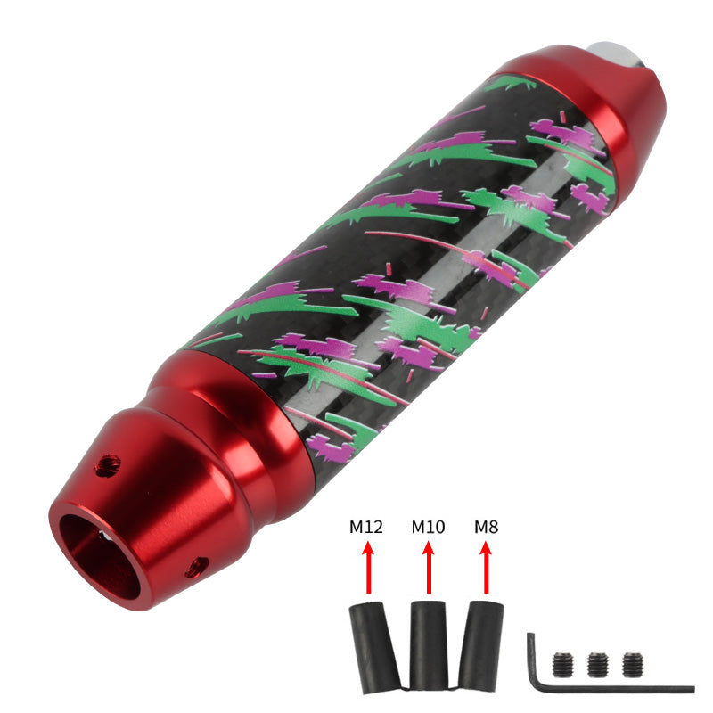 Brand New HKS Universal Real Carbon Fiber Red Aluminum Automatic Transmission Racing Gear Shift Knob