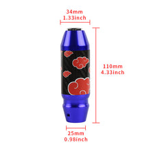 Load image into Gallery viewer, Brand New Universal Naruto Akatsuki Cloud Real Carbon Fiber Blue Aluminum Automatic Transmission Racing Gear Shift Knob