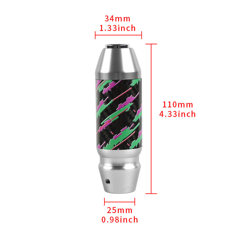 Brand New Universal HKS Real Carbon Fiber Silver Aluminum Automatic Transmission Racing Gear Shift Knob