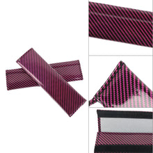 Load image into Gallery viewer, Brand New Universal 2PCS Hot Pink Carbon Fiber Look Car Seat Belt Covers Shoulder Pad