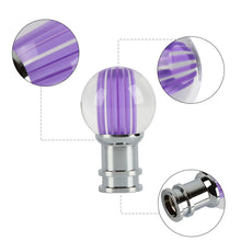 Load image into Gallery viewer, Brand New Universal Jdm Round Ball Crystal Clear Purple Stripes Manual Car Racing Gear Shift Knob Shifter M12 M10 M8