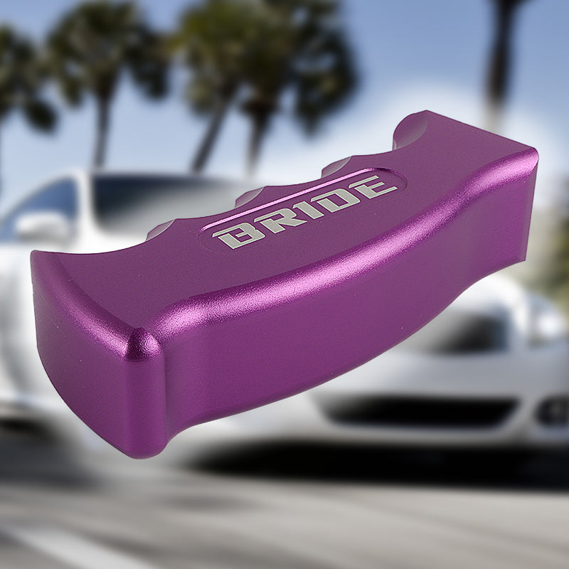 Brand New Bride Universal Purple Aluminum Slotted Pistol Grip Handle Manual Gear Shift Knob Shifter M8 M10 M12