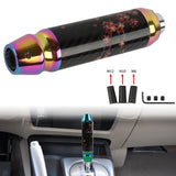 Brand New Sakura Flowers Universal Real Carbon Fiber Silver Aluminum Automatic Transmission Racing Gear Shift Knob