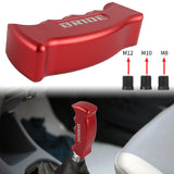 Brand New Bride Universal Red Aluminum Slotted Pistol Grip Handle Manual Gear Shift Knob Shifter M8 M10 M12