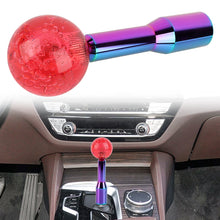 Load image into Gallery viewer, BRAND NEW UNIVERSAL V2 CRYSTAL BUBBLE RED ROUND BALL SHIFT KNOB MANUAL CAR RACING GEAR M8 M10 M12 &amp; Neo Chrome Shifter Extender Extension