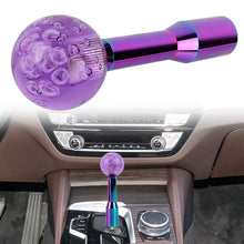 Load image into Gallery viewer, BRAND NEW UNIVERSAL V2 CRYSTAL BUBBLE PURPLE ROUND BALL SHIFT KNOB MANUAL CAR RACING GEAR M8 M10 M12 &amp; Neo Chrome Shifter Extender Extension