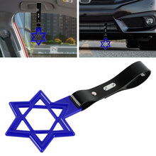 Load image into Gallery viewer, Brand New Hexagram Shaped Blue JDM TSURIKAWA Subway Bus Black Handle Strap Charm Drift