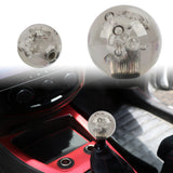 BRAND NEW UNIVERSAL V2 CRYSTAL BUBBLE BLACK ROUND BALL SHIFT KNOB MANUAL CAR RACING GEAR UNIVERSAL