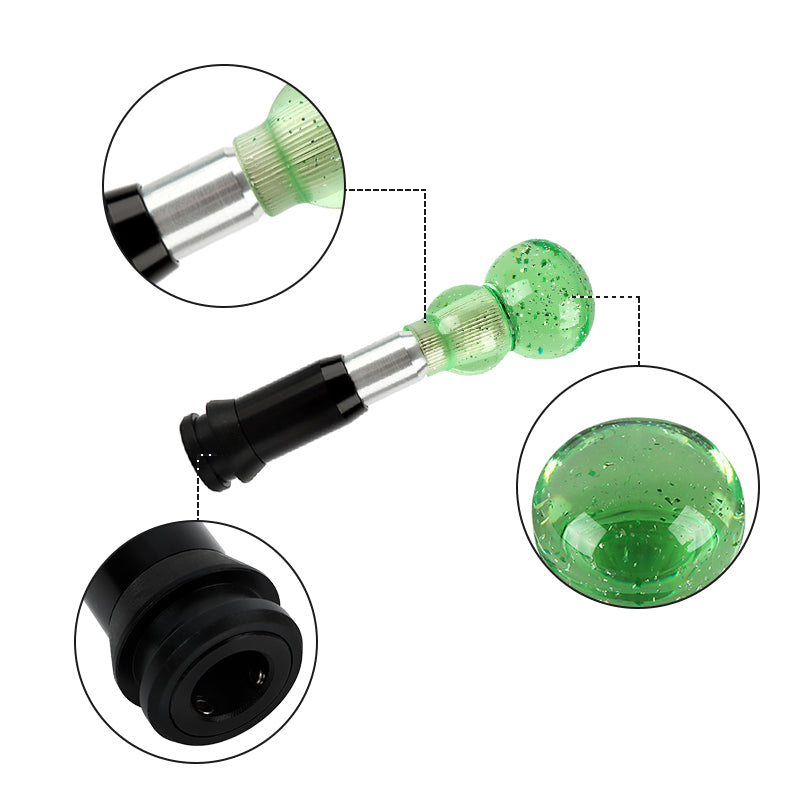 Brand New JDM Green Glitter Gourd Shape Crystal Automatic Gear Shift Knob Lever Shifter