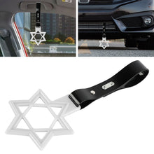 Load image into Gallery viewer, Brand New Hexagram Shaped White JDM TSURIKAWA Subway Bus Black Handle Strap Charm Drift