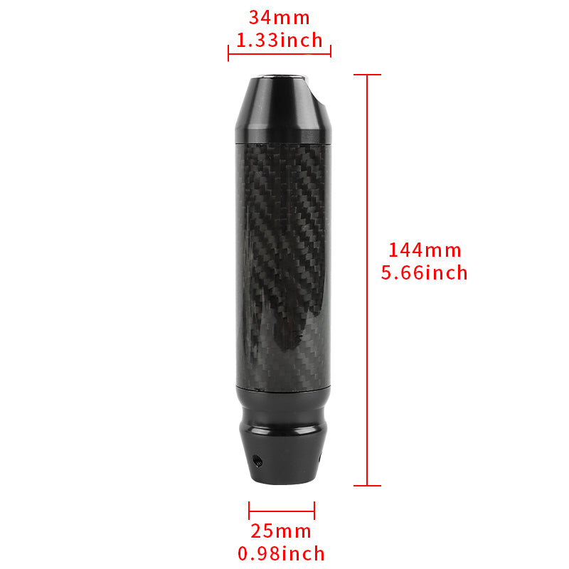 Brand New Universal Real Carbon Fiber Black Aluminum Automatic Transmission Racing Gear Shift Knob