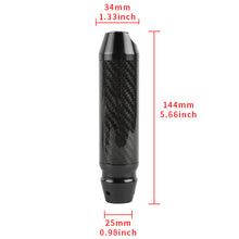 Load image into Gallery viewer, Brand New Universal Real Carbon Fiber Black Aluminum Automatic Transmission Racing Gear Shift Knob