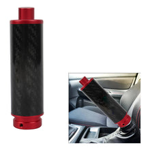 Load image into Gallery viewer, BRAND NEW UNIVERSAL 1PCS JDM Real Carbon Fiber Car Aluminum Red Handle Hand Brake Sleeve Protector Fitment Cover