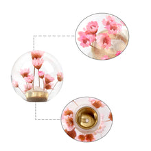 Load image into Gallery viewer, Brand New Universal Round Ball Crystal Clear Pink Flowers Manual Gear Shift Knob Shifter M8 M10 M12