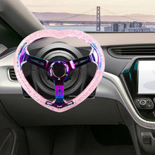 Load image into Gallery viewer, Brand New Universal 6-Hole 350MM Heart Pink Deep Dish Vip Crystal Bubble Neo Spoke Steering Wheel