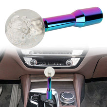 Load image into Gallery viewer, BRAND NEW UNIVERSAL V2 CRYSTAL BUBBLE CLEAR ROUND BALL SHIFT KNOB MANUAL CAR RACING GEAR M8 M10 M12 &amp; Neo Chrome Shifter Extender Extension