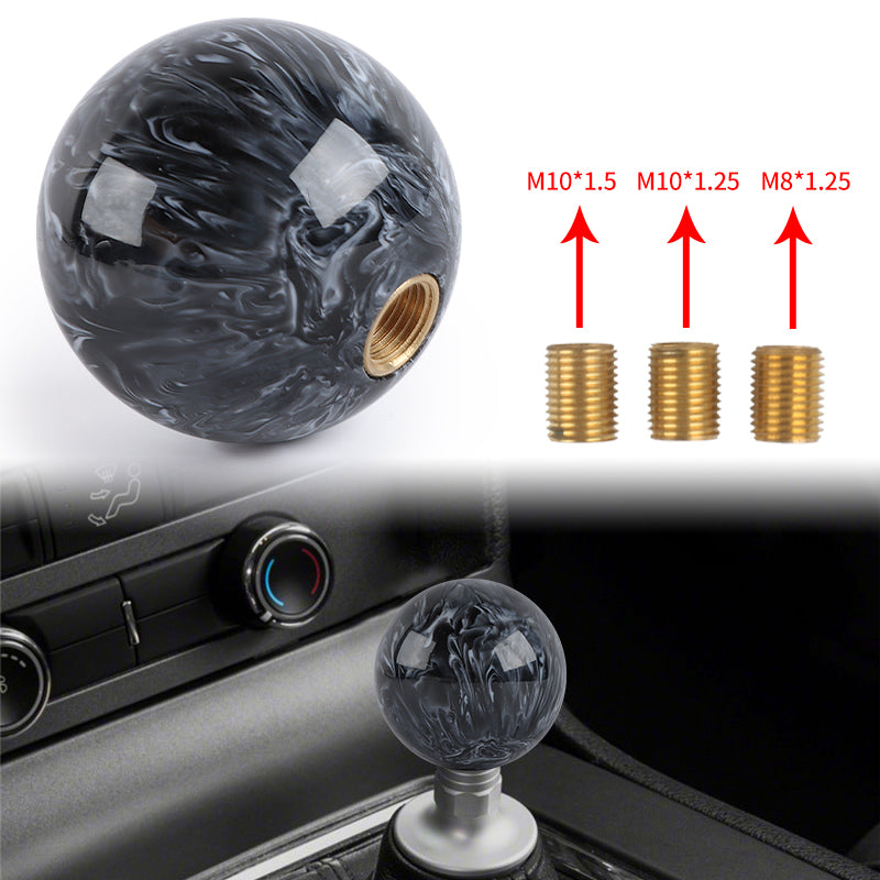 BRAND NEW UNIVERSAL JDM Pearl Round Starball Black/White Manual Gear Stick Shift Knob Lever Shifter M8 M10 M12