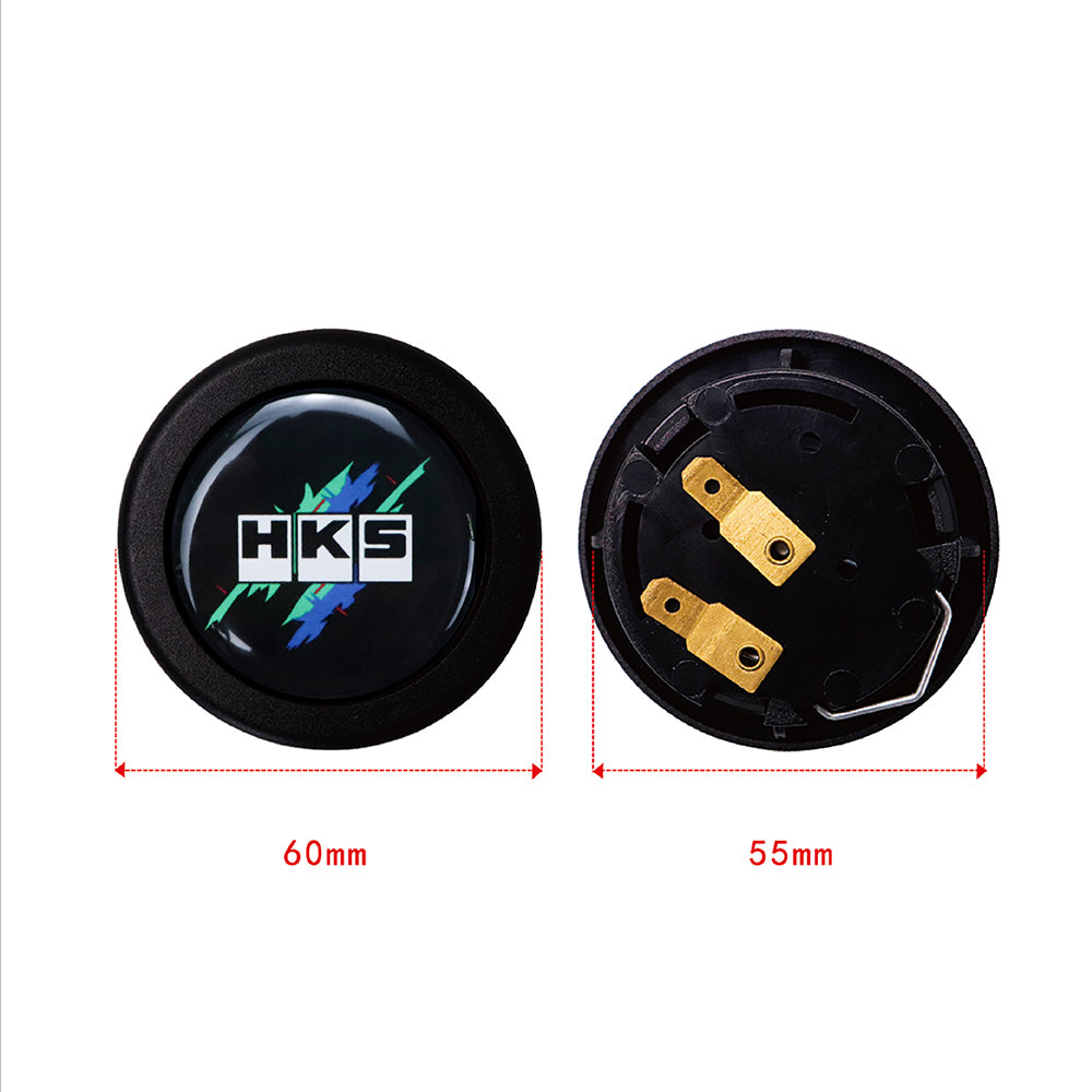 Brand New Universal HKS Car Horn Button Black Steering Wheel Center Cap